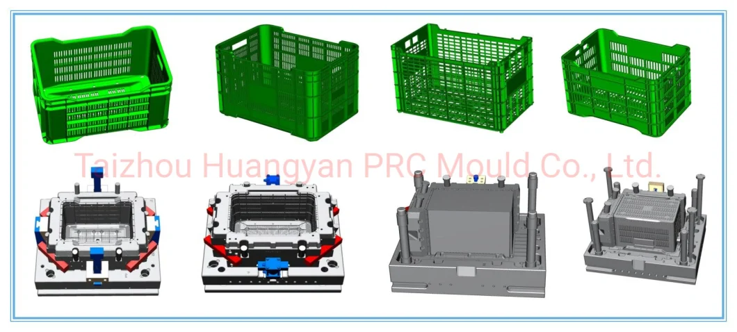 Automatic Plastic Injection Transport Turnover Tool Meat Vegetable Seafood Fruit Milk Pepsi Beer Container Crate Box Mold Mould 718h P20 Metal